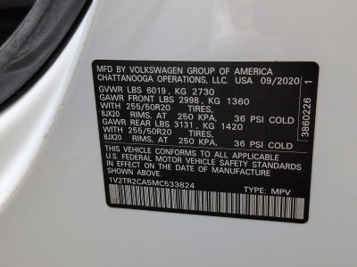 2021 Volkswagen Atlas 3.6L V6 SEL Premium
