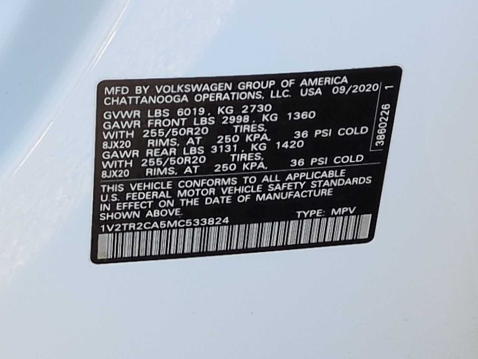 2021 Volkswagen Atlas 3.6L V6 SEL Premium