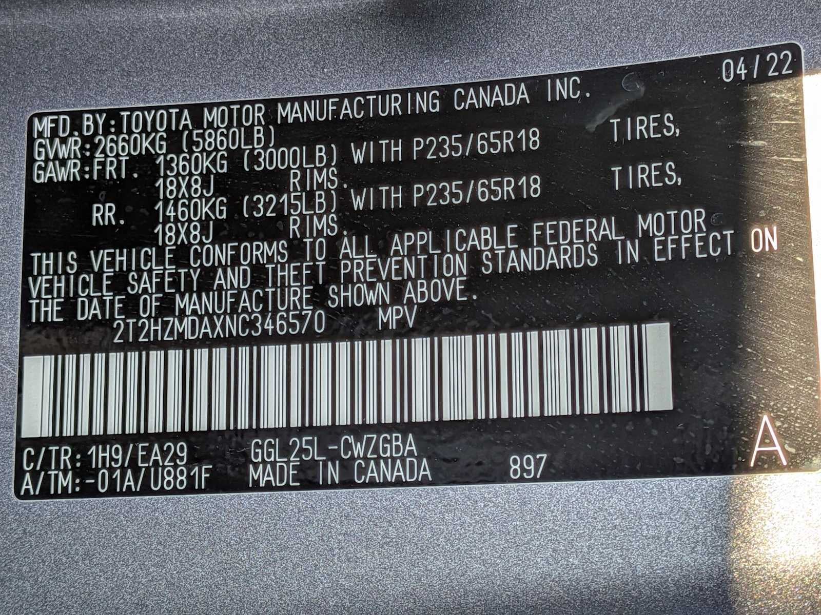 Lexus RX RX 350 2022