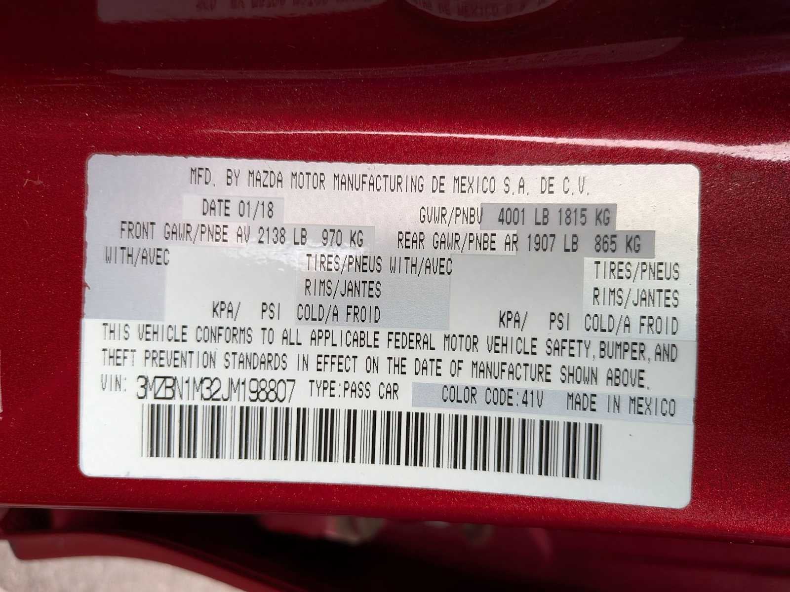 Mazda3 de 5 puertas Grand Touring de 2018