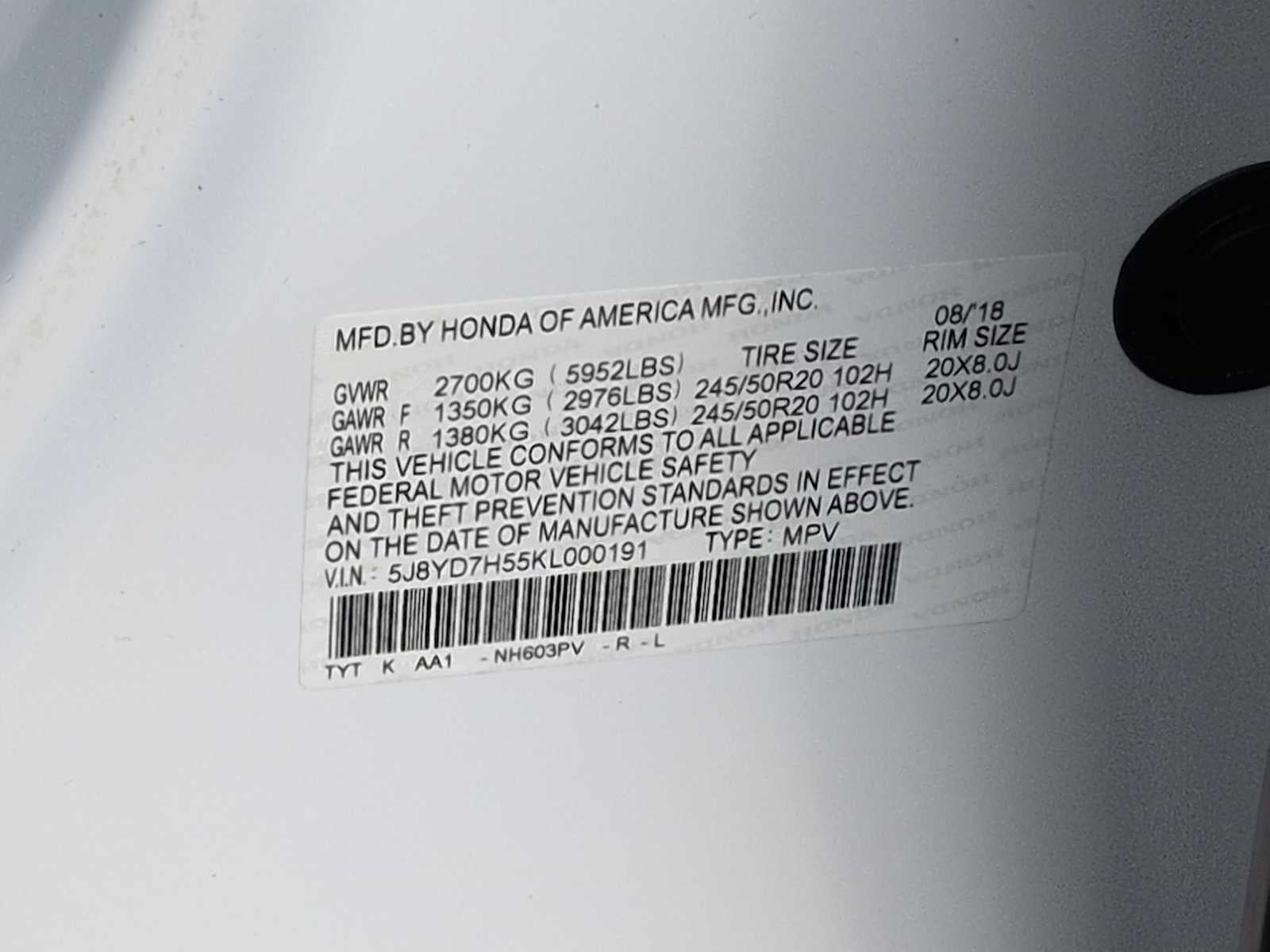 Acura MDX Sport Hybrid 2019 con paquete tecnológico