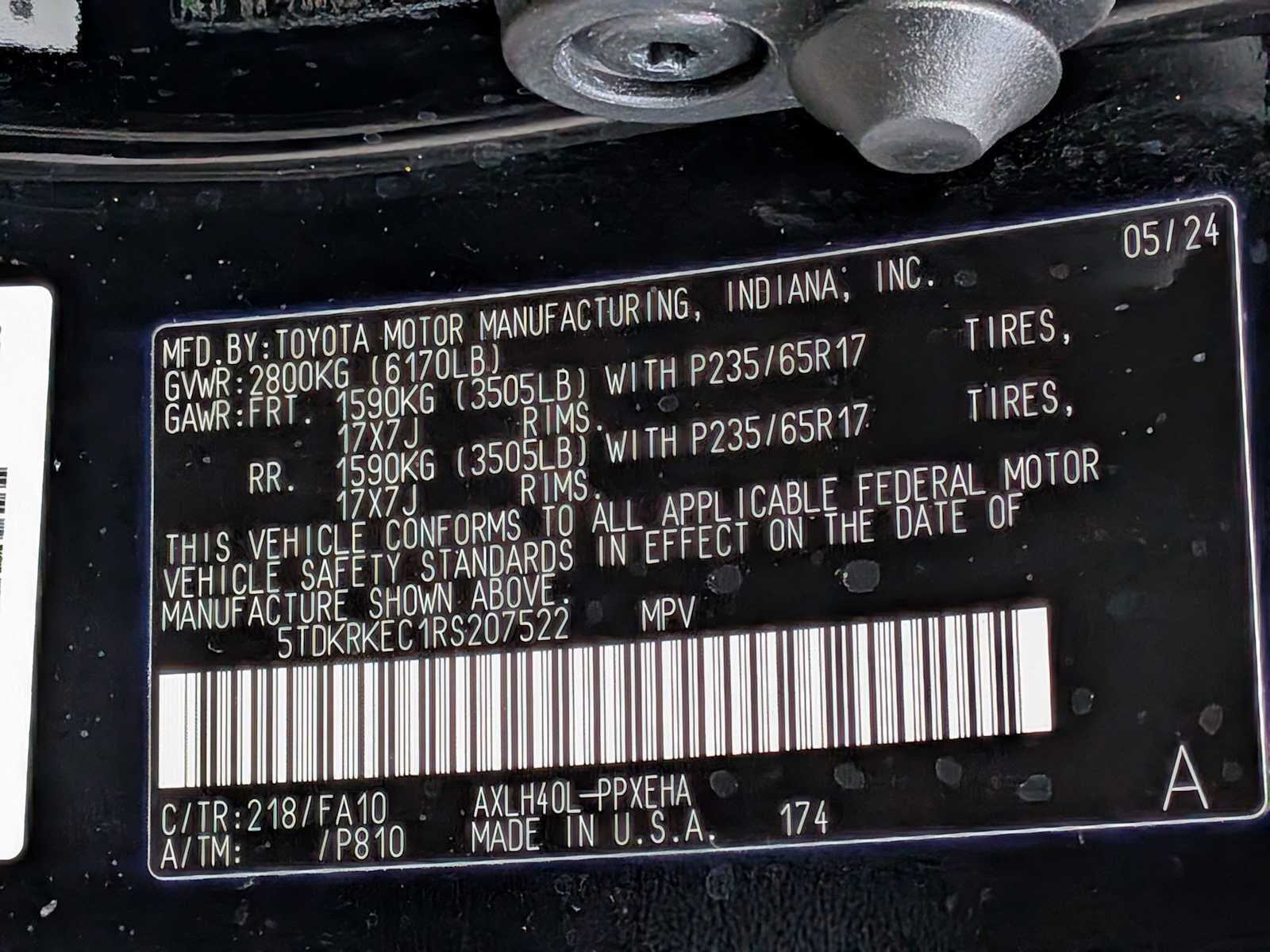 Toyota Sienna LE 2024