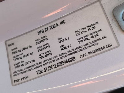 Tesla Model 3 Standard Range Plus 2019