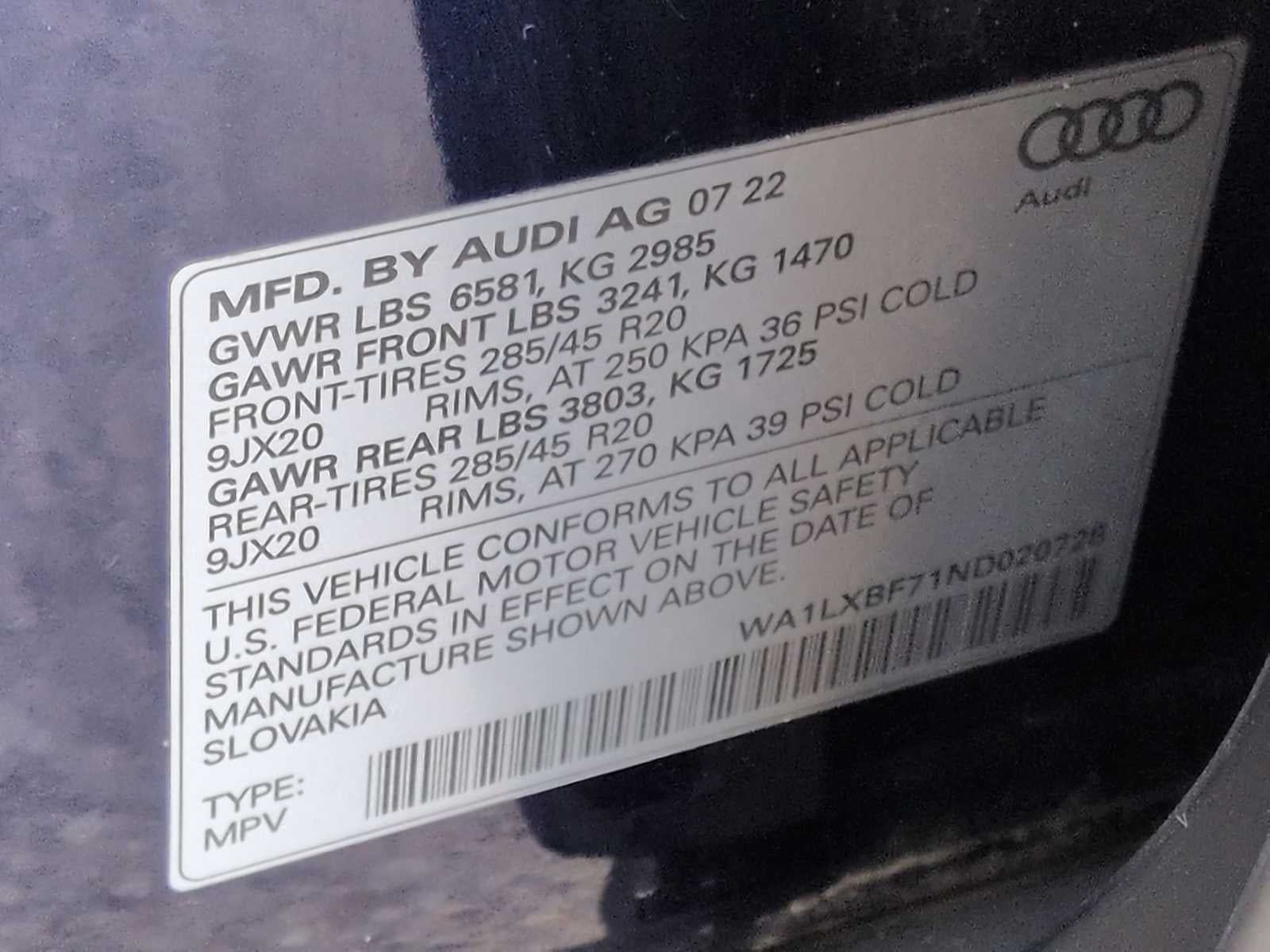 Audi Q7 Premium Plus 2022