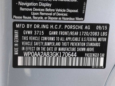 Porsche Cayman 2 puertas Coupé 2016