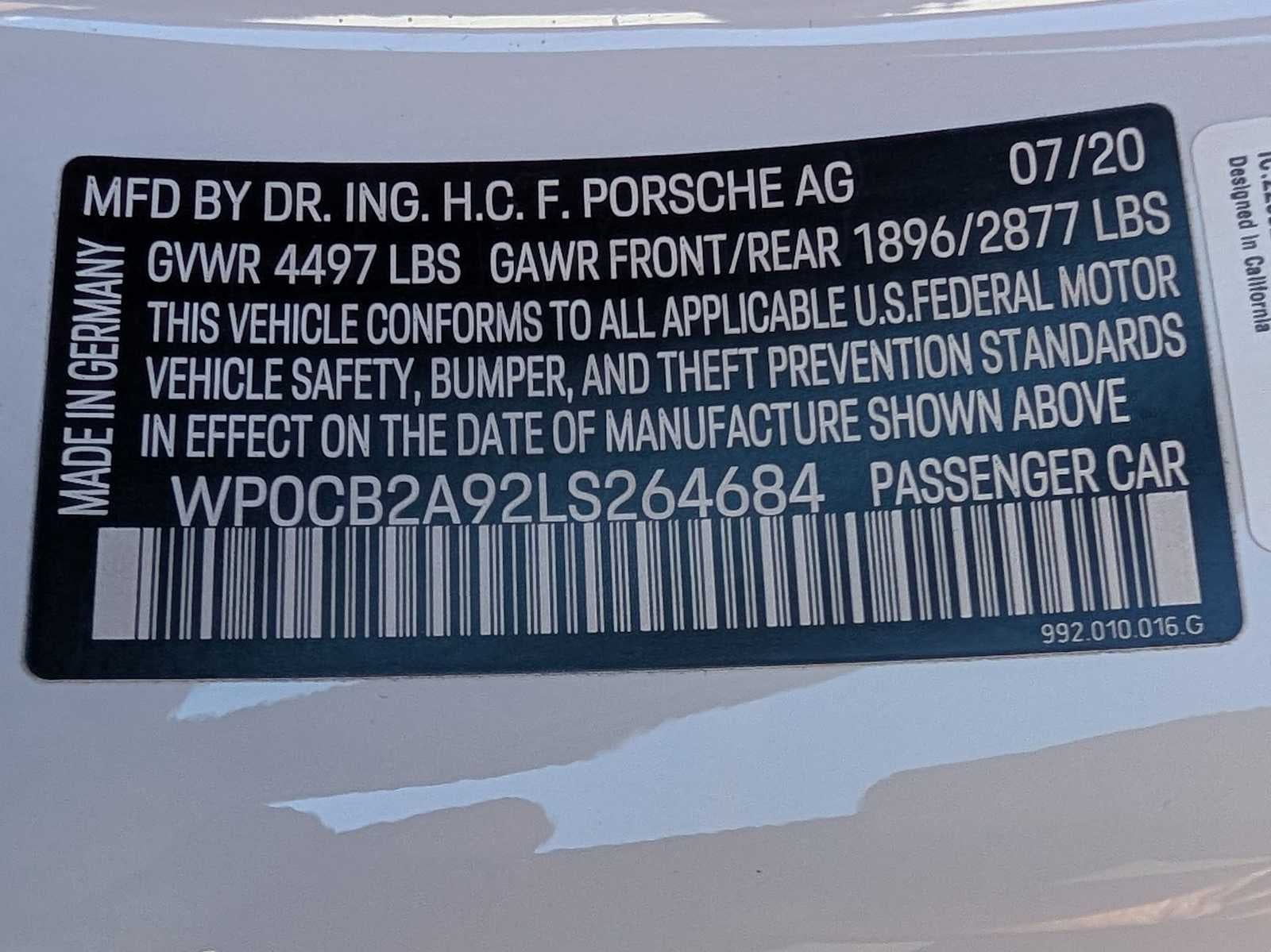 Porsche 911 Carrera S 2020