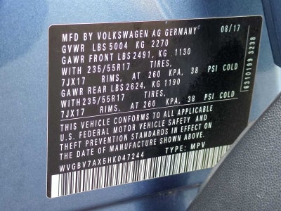 Volkswagen Tiguan 2.0T 4MOTION 2017