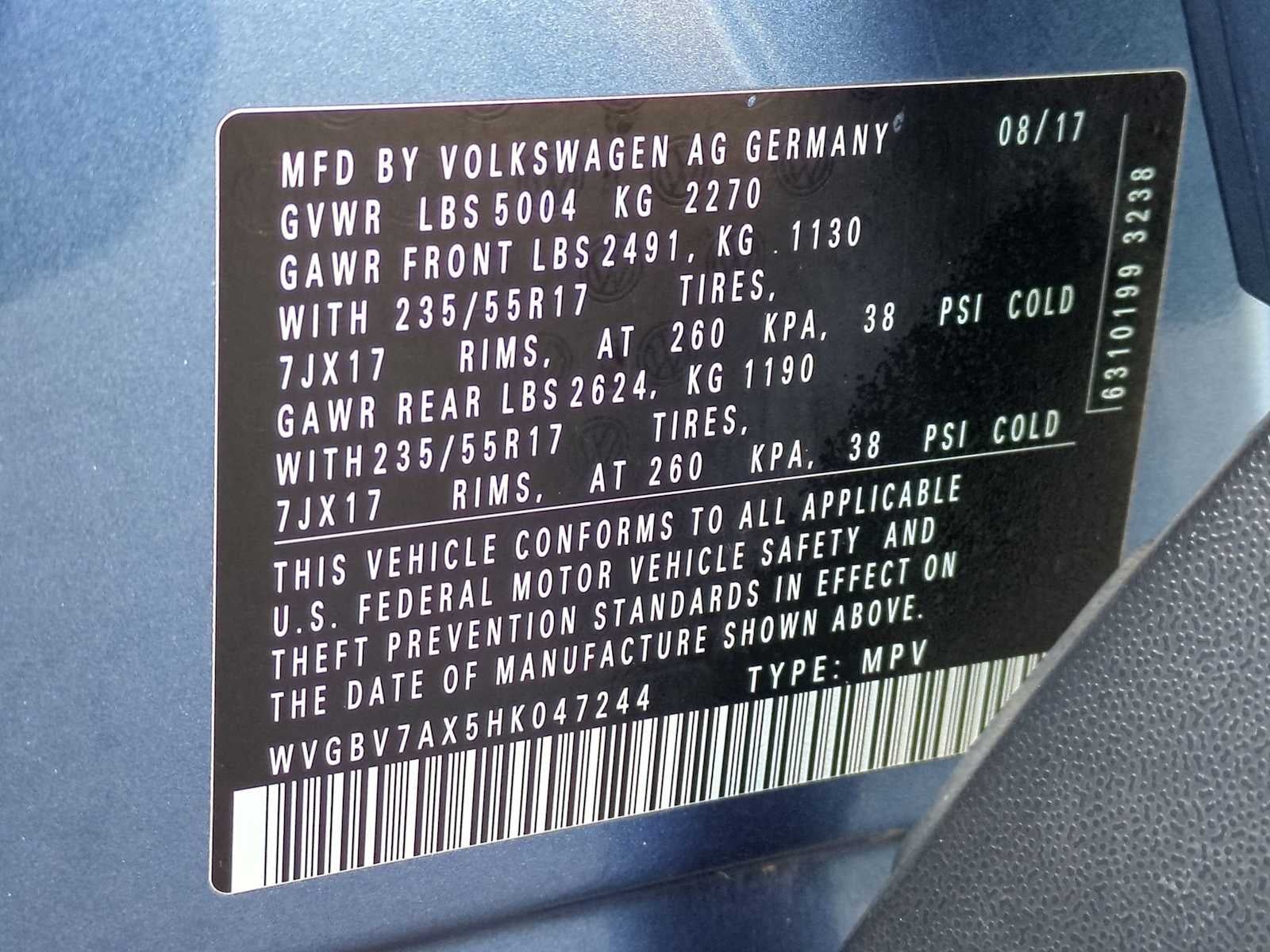 Volkswagen Tiguan 2.0T 4MOTION 2017