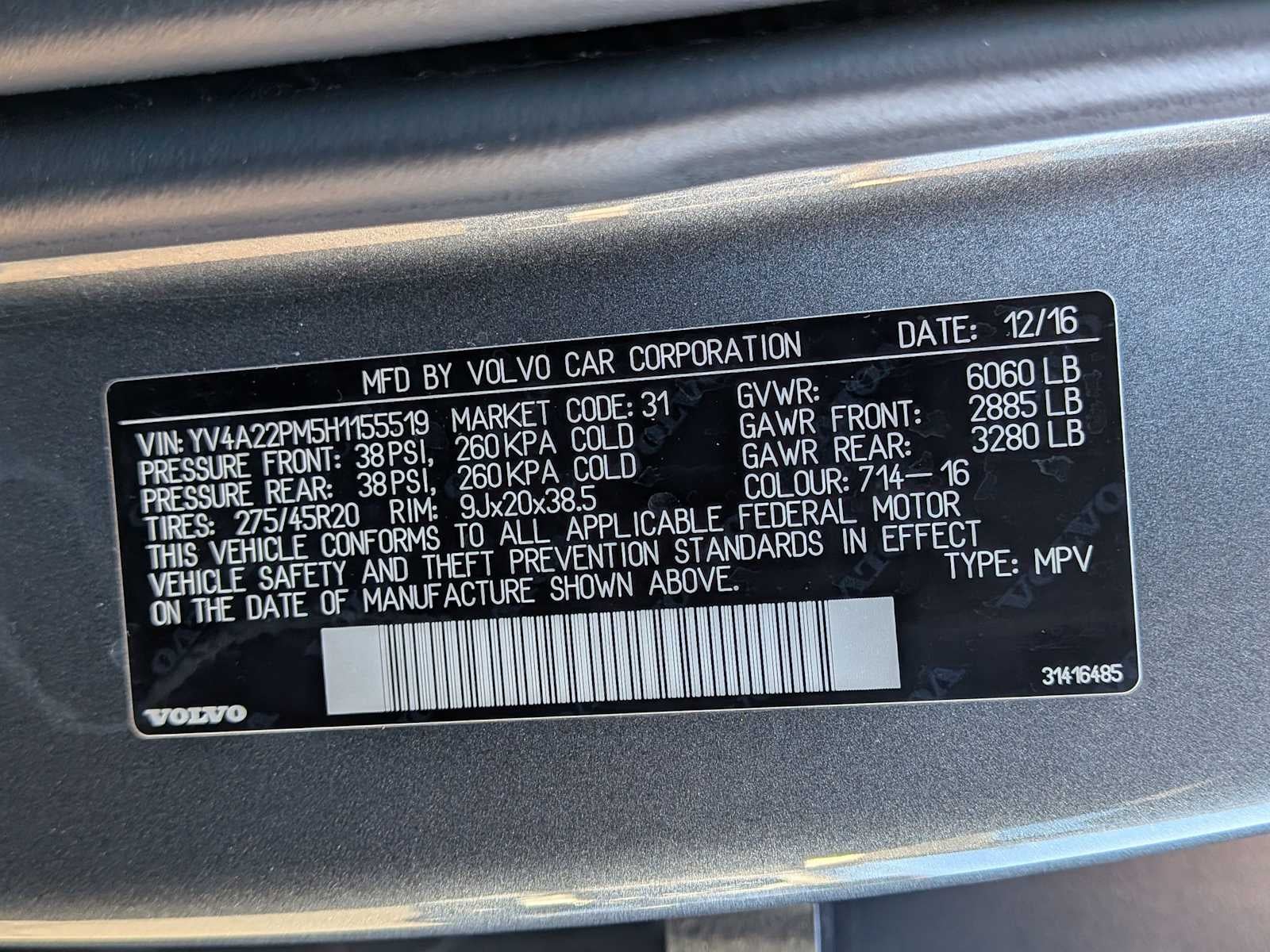 Volvo XC90 R-Design 2017