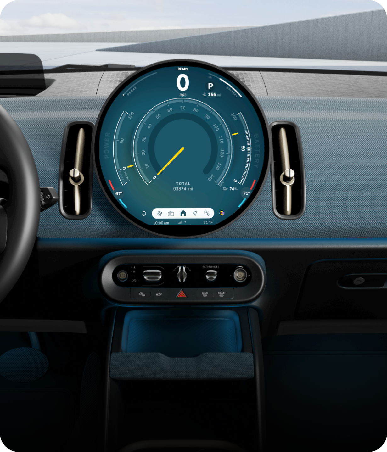 La pantalla OLED del MINI Countryman SE ALL4.