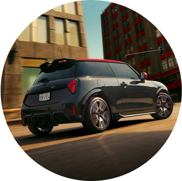 La parte trasera exterior del MINI JCW 2 Puertas.