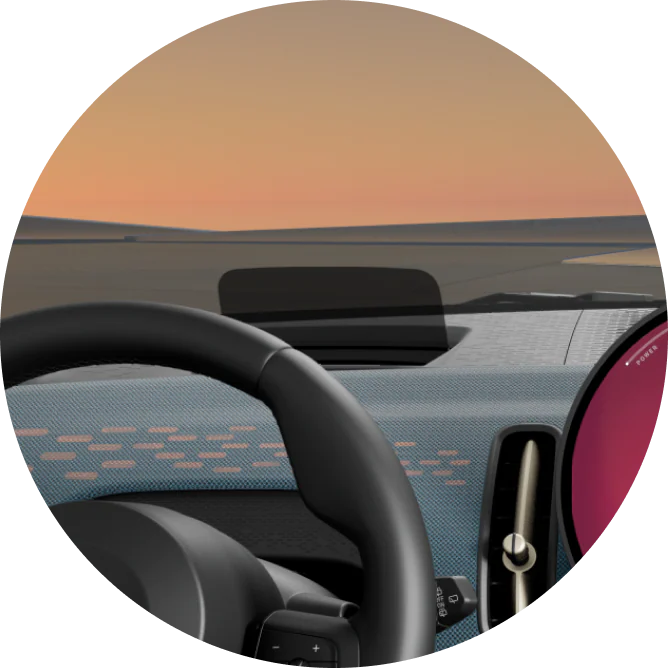 Un primer plano del Head-Up Display de MINI.