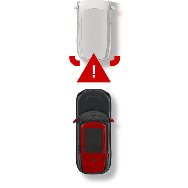 Un icono avisa a un MINI de que se está acercando demasiado al coche que le precede.