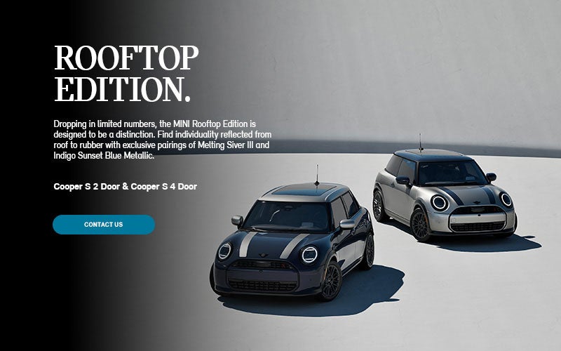 Fotografía comparativa del MINI Cooper «Rooftop Edition».