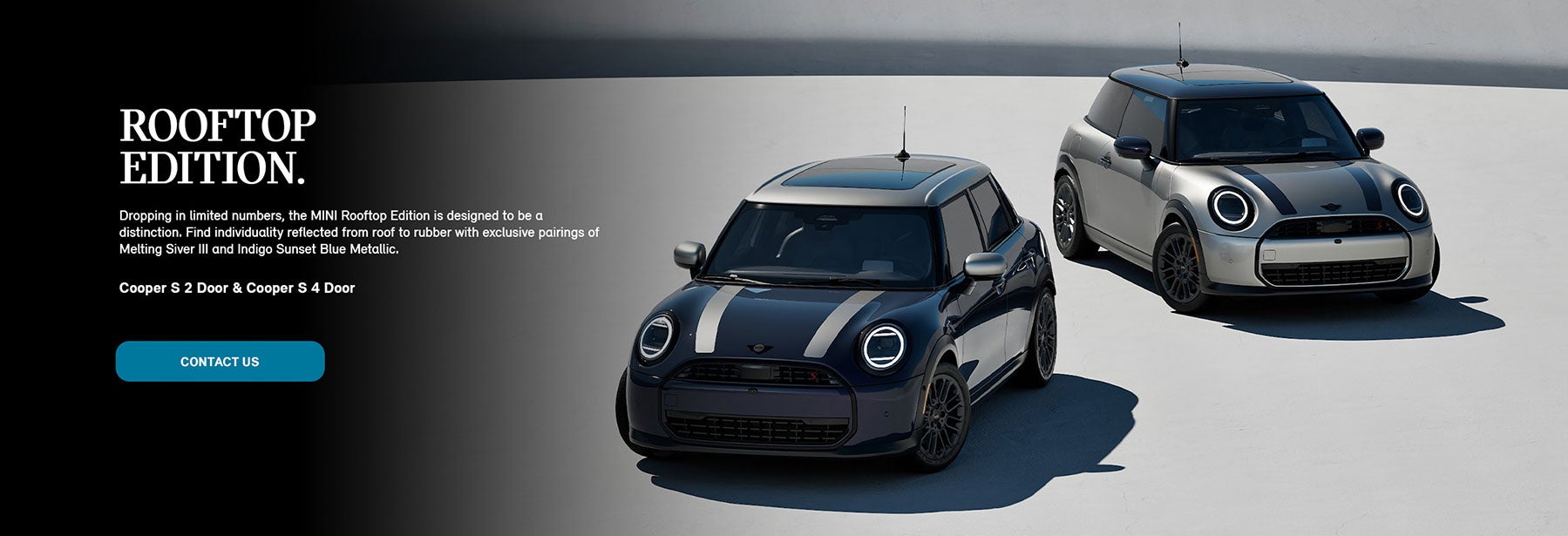 Fotografía comparativa del MINI Cooper «Rooftop Edition».