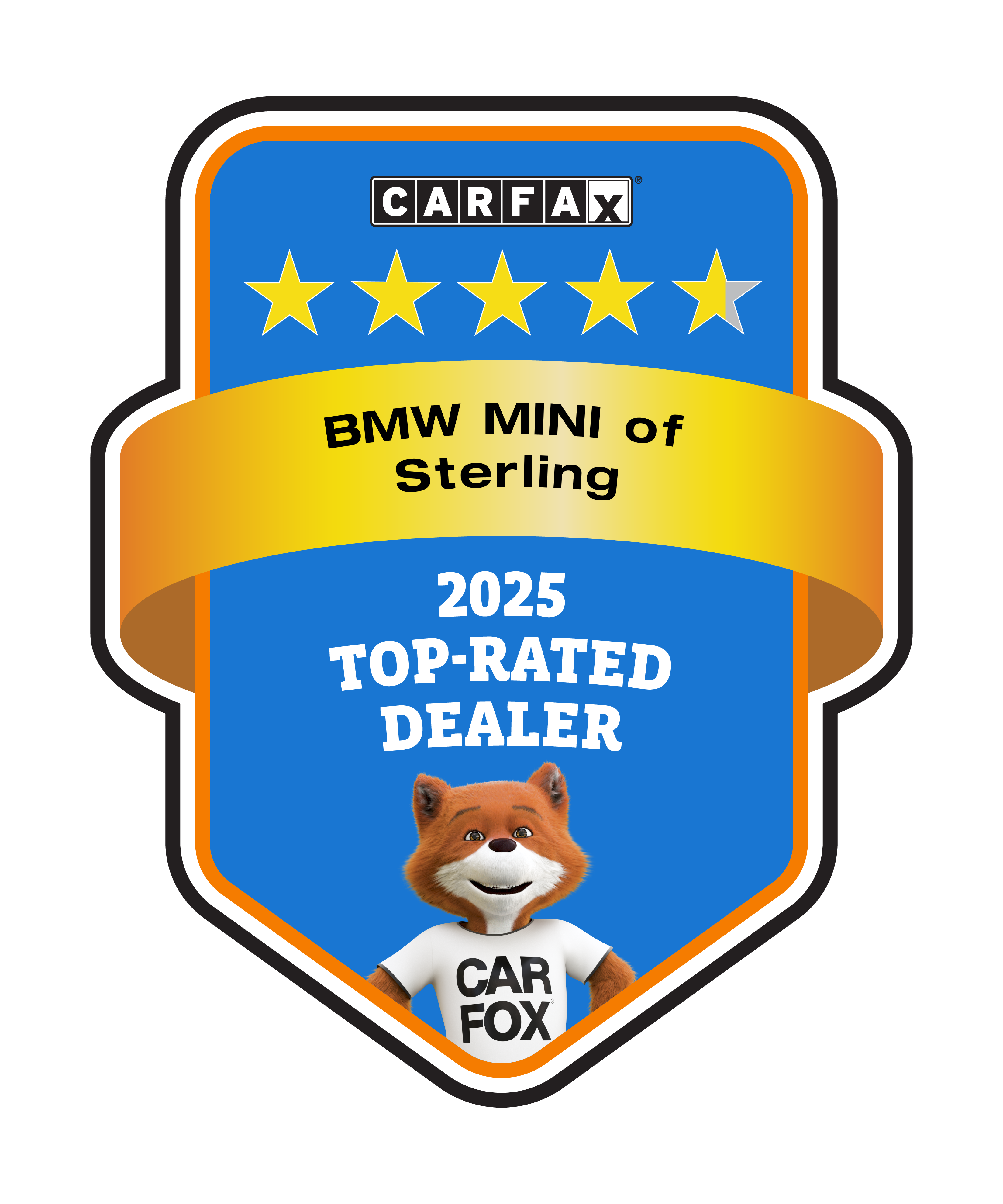 Premio CARFAX al concesionario mejor valorado de 2025 otorgado a MINI of Sterling.